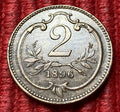 2 Heller 1896 | Österreich | Habsburgischer Doppeladler | Bronze | Kursmünze | schön