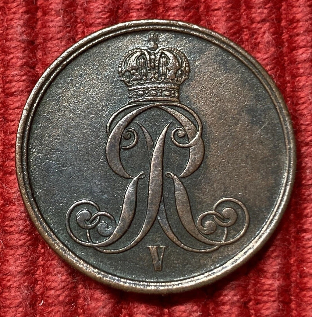 2 Pfennige 1853 B | Braunschweig-Calenberg-Hannover | Georg V. | Kupfer-Münze