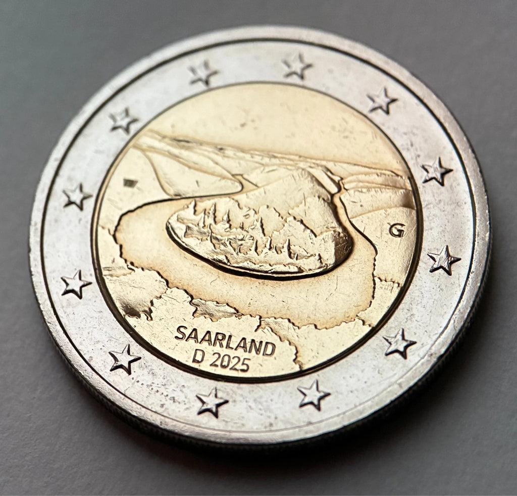 2 Euro 2025 G | Deutschland | Saarschleife | Bundesländerserie | Bi-Metall Münze