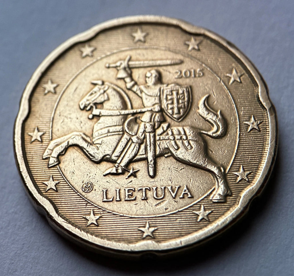 20 Cent 2015 | Litauen | Vytis Ritter | Münze aus Nordischem Gold | schön