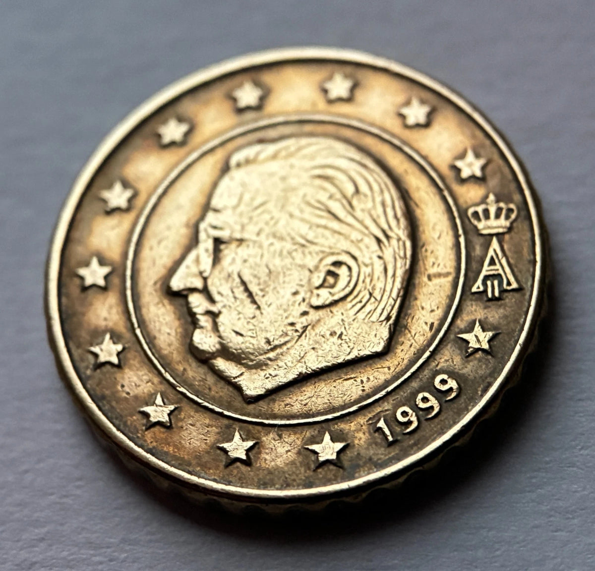 10 Cent 1999 | Belgien | König Albert II. | Nordisches Gold Münze
