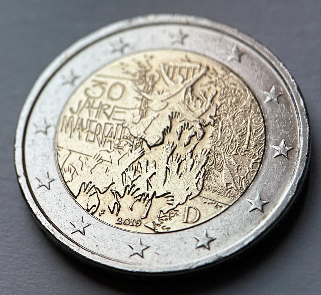 2 Euro 2019 F | Deutschland | 30 Jahre Fall der Berliner Mauer | Bi-Metall Gedenkmünze | schön