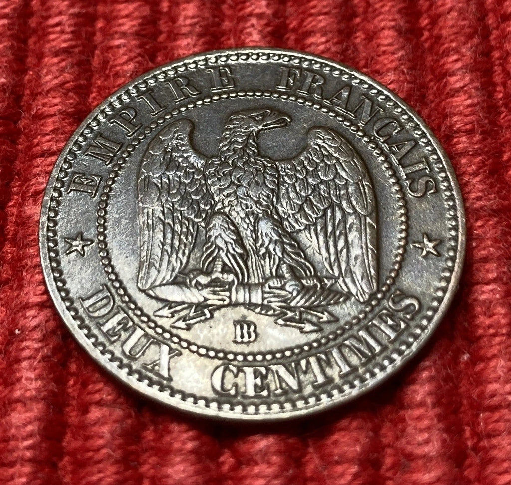 2 Centimes 1862 BB | Frankreich | Kaiser Napoleon III. | EMPIRE FRANÇAIS | Bronze Münze | vorzüglich