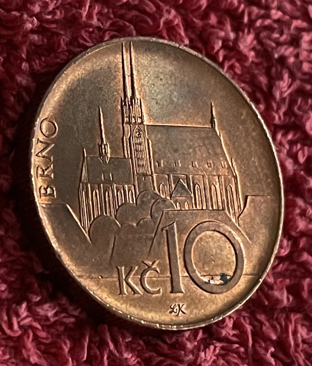 10 Korun 2020 | Tschechien | Tschechische Republik | Löwe mit doppeltem Schwanz | Verkupferter Stahl Münze