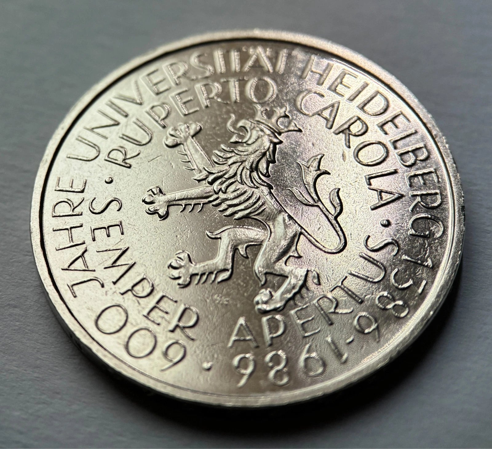 5 DM 1986 D | BRD | 600 Jahre Universität Heidelberg Gedenkmünze
