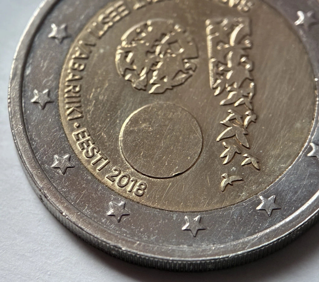 2 Euro 2018 | Estland | 100 Jahre Republik Estland | Bi-Metall Münze