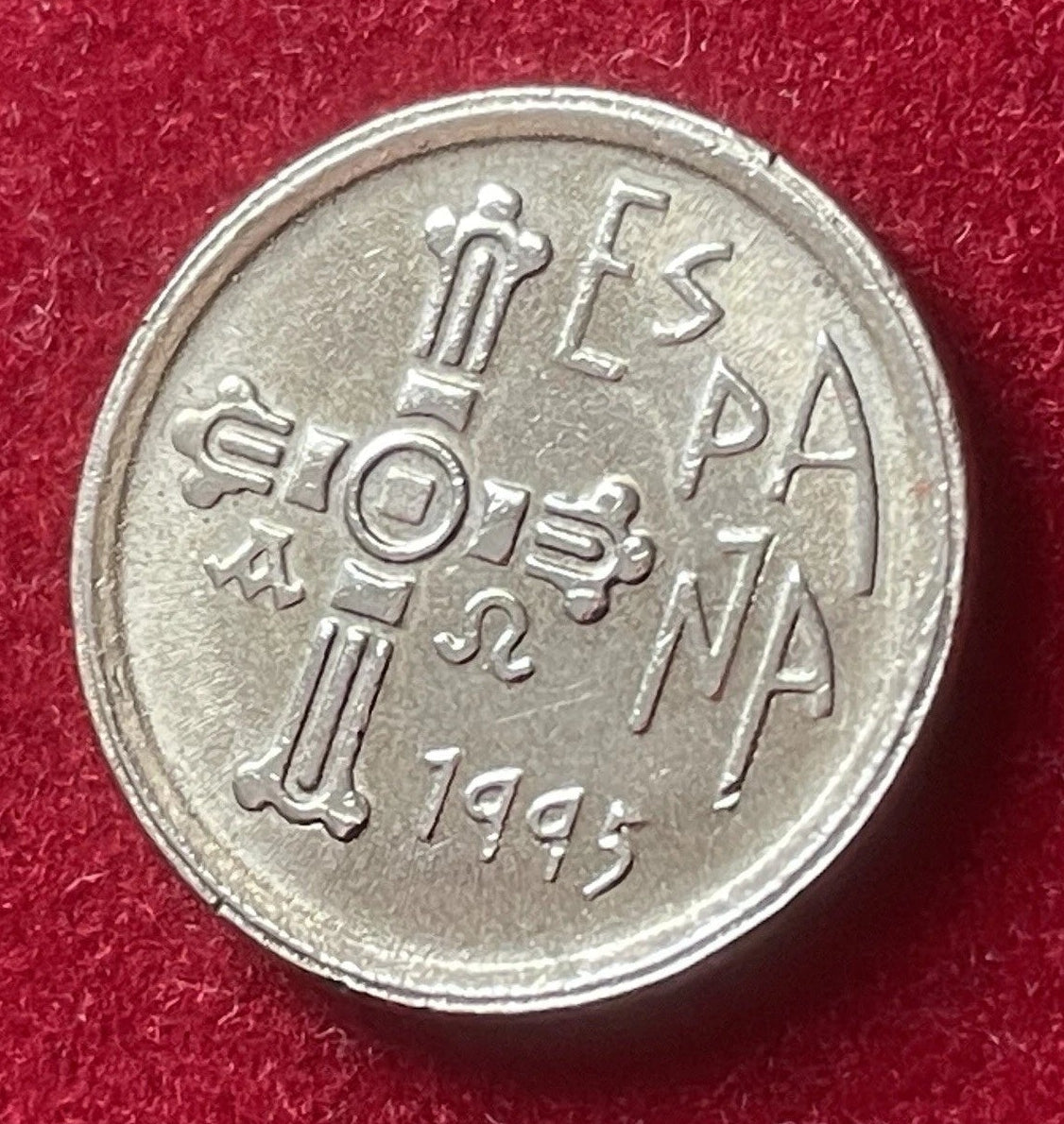 5 Pesetas 1995 | Spanien | Asturischer Kornspeicher | ASTURIAS | Münze aus Aluminiumbronze | Sehr schön