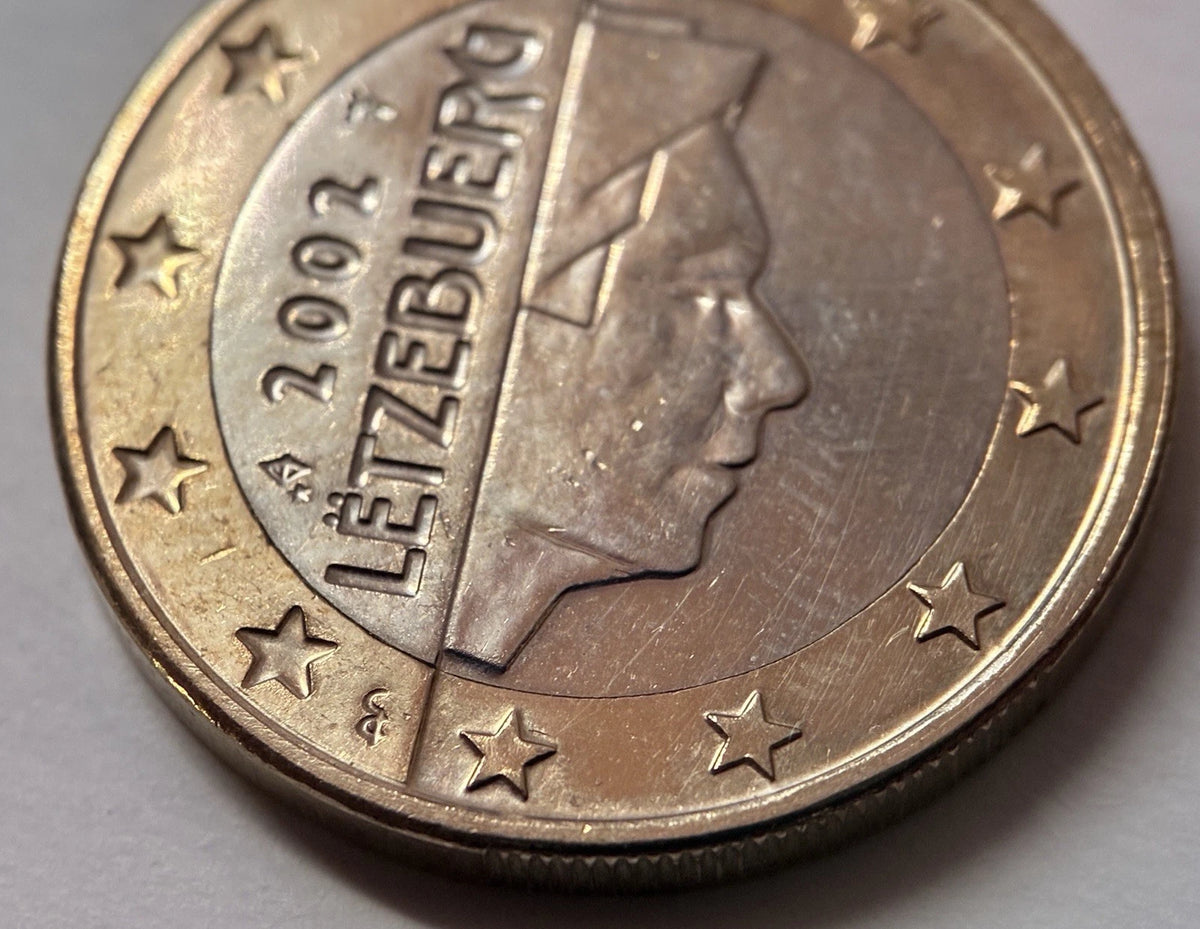 1 Euro 2002 | Luxemburg | Großherzog Henri | LËTZEBUERG | Bi-Metall Münze