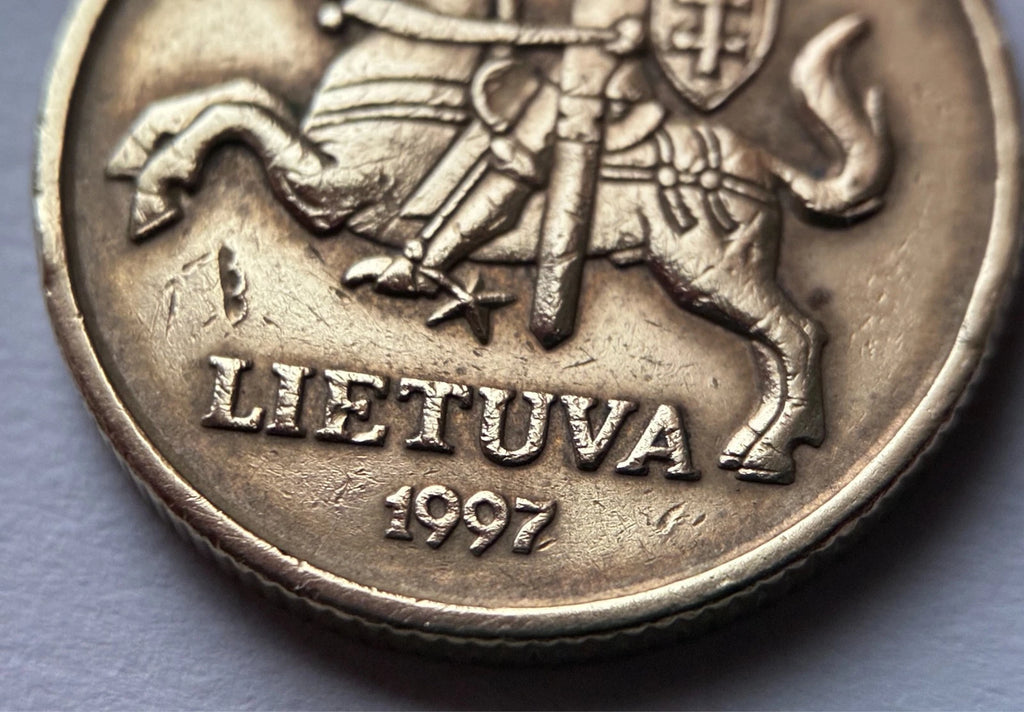 20 Centų 1997 | Litauen | Vytis Ritter | Nickel-Messing Münze | schön