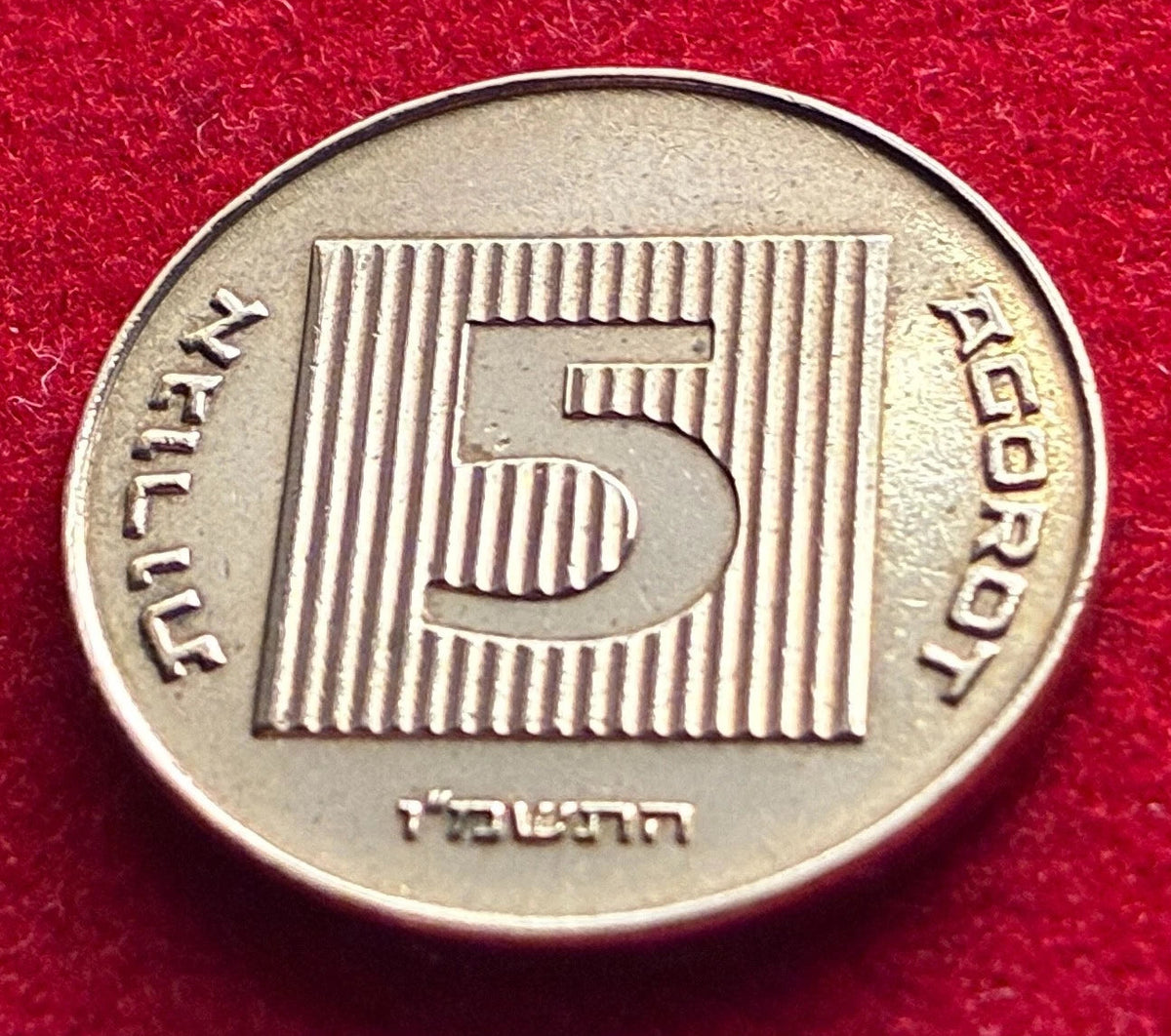 5 Agorot 1986 | Israel | Dattelpalme | Münze aus Aluminiumbronze | schön