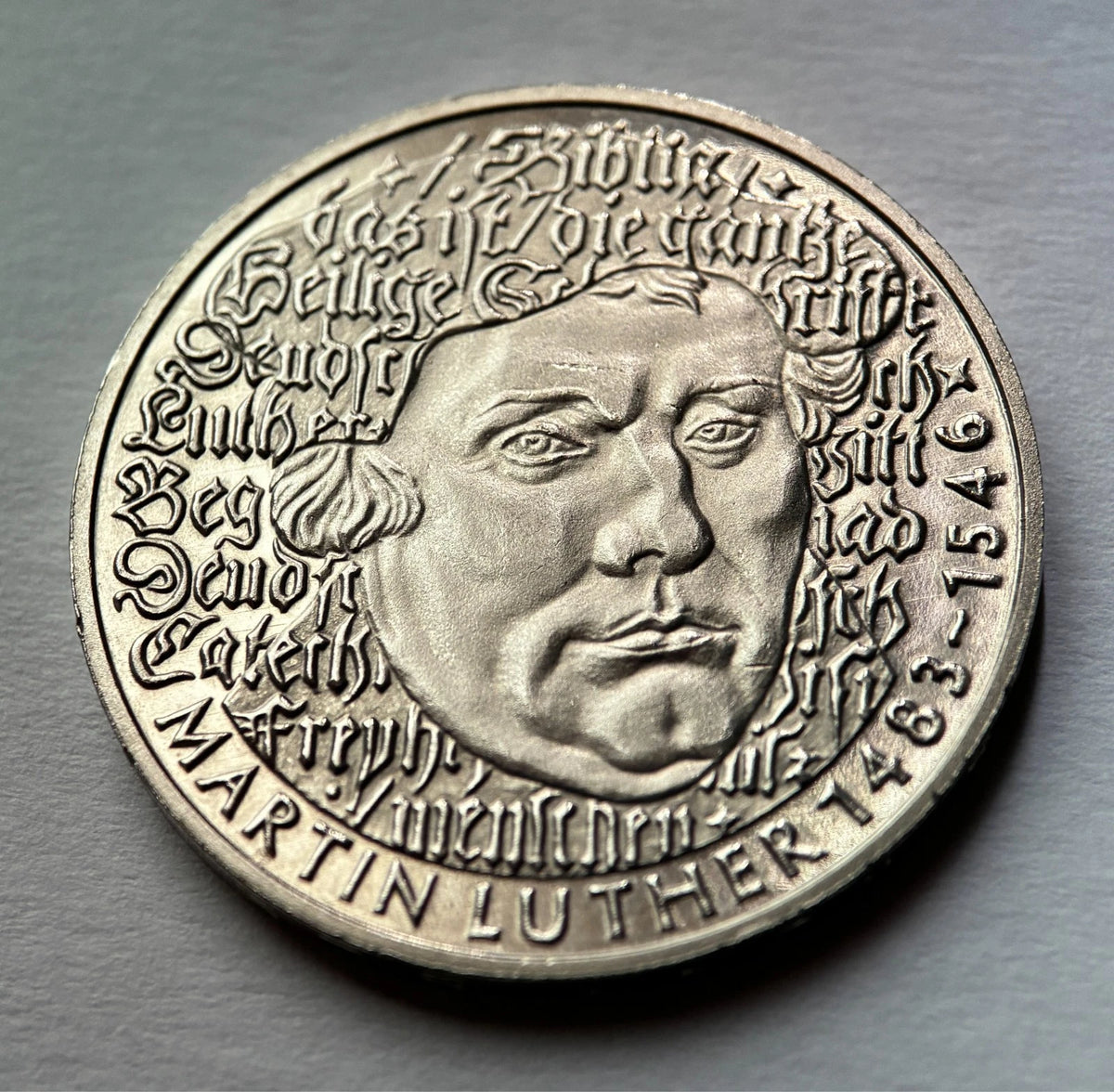 5 Deutsche Mark 1983 G | Bundesrepublik Deutschland (BRD) | 500. Geburtstag von Martin Luther Gedenkmünze | Vernickelte Kupfer-Nickel-Legierung | vorzüglich