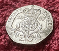 20 Pence 2003 | Großbritannien | Elizabeth II. | Tudor-Rose | Kupfer-Nickel Münze | schön