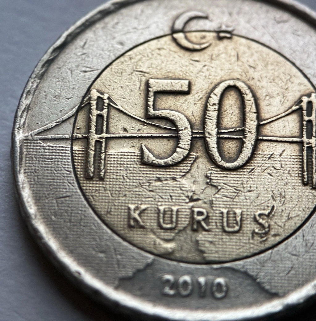 50 Kuruş Turquie 2010 Bimétal | Atatürk | Pont du Bosphore