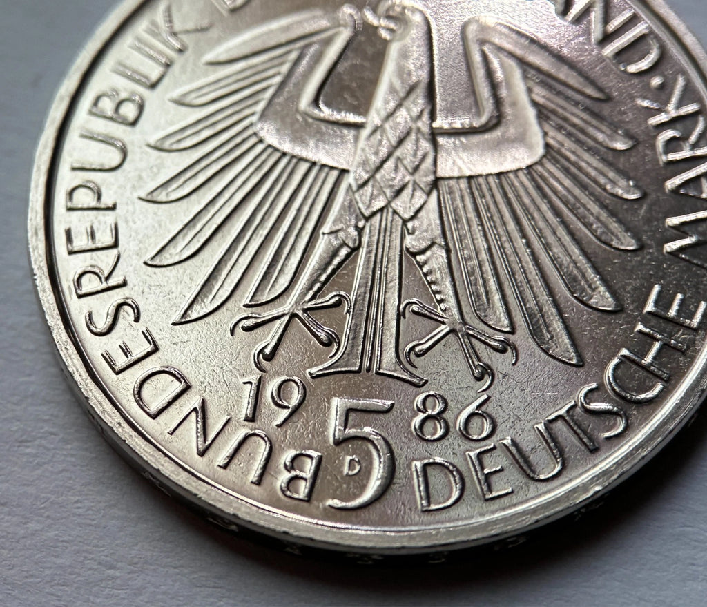 5 DM 1986 D | BRD | 600 Jahre Universität Heidelberg Gedenkmünze