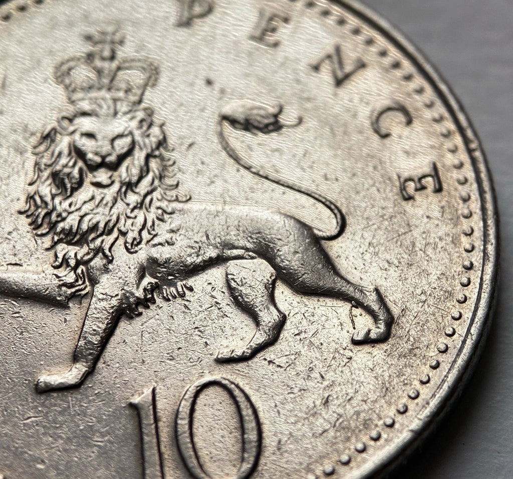 10 Pence 2000 | Großbritannien | Elizabeth II. | gekrönter Löwe | Kupfer-Nickel Münze