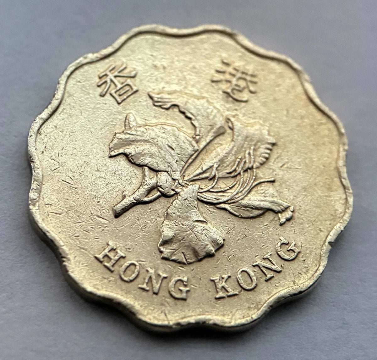 20 Cents 1994 | Hongkong | Bauhinia-Blüte | Nickel-Messing Münze | schön
