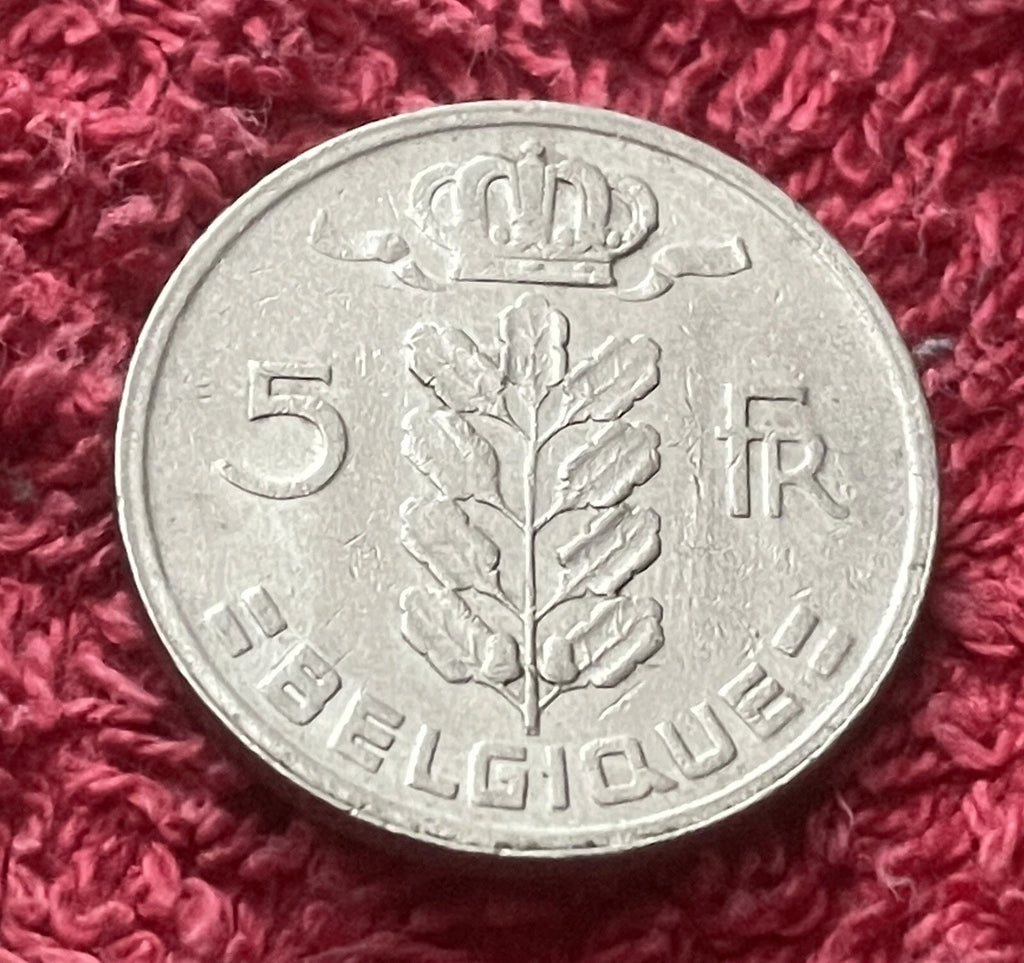 5 Franken 1965 | Belgien | König Baudouin I. | „Belgique“ | Kupfer-Nickel Münze | schön