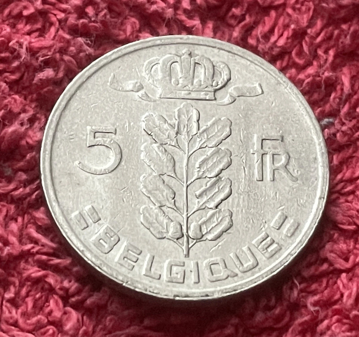 5 Franken 1965 | Belgien | König Baudouin I. | „Belgique“ | Kupfer-Nickel Münze | schön