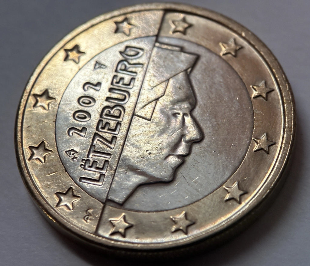 1 Euro 2002 | Luxemburg | Großherzog Henri | LËTZEBUERG | Bi-Metall Münze