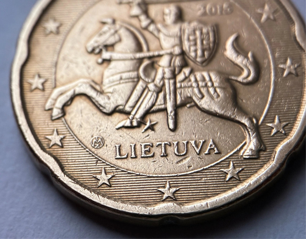 20 Cent 2015 | Litauen | Vytis Ritter | Münze aus Nordischem Gold | schön
