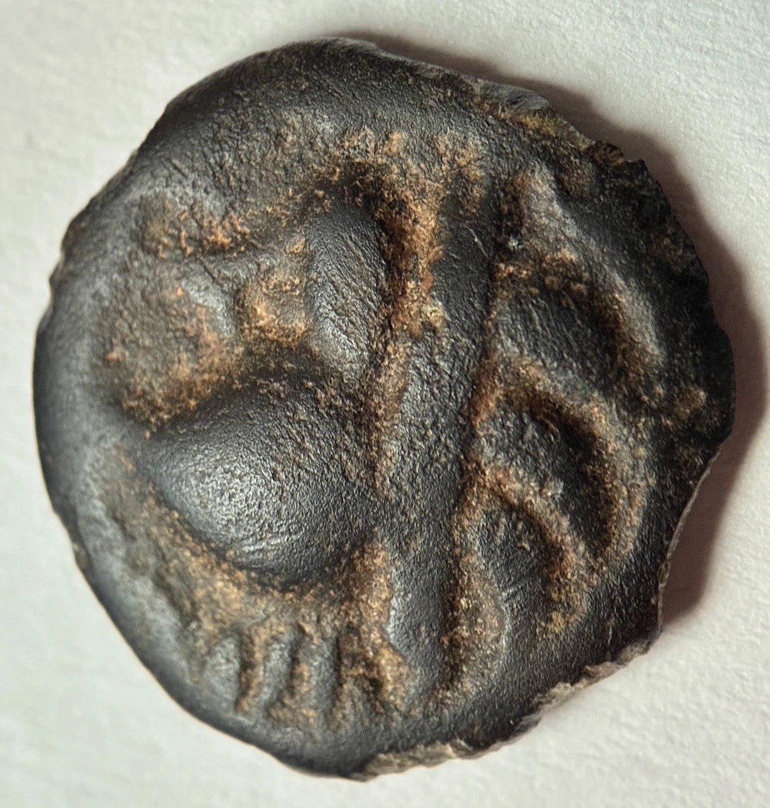 Kelten Gallien Leuci Potin - Obol 150-50 vor Chr. – Antike Bronzemünze / Sehr gut erhalten