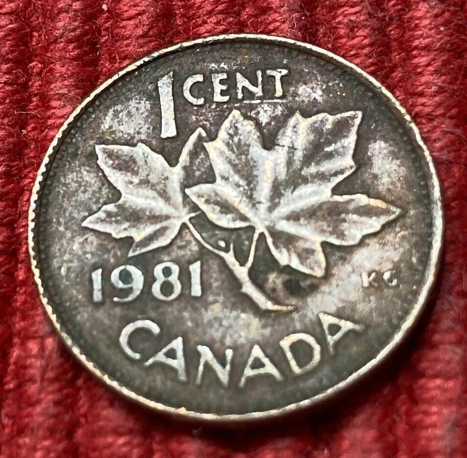1 Cent 1981 | Kanada | Elisabeth II. | Ahornblätter | Bronze | Sammlermünze