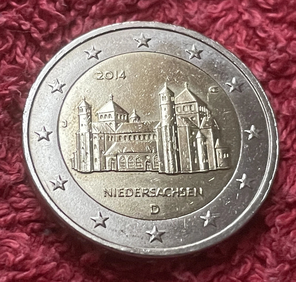 2 Euro 2014 J | Deutschland | Michaeliskirche in Hildesheim, Niedersachsen | Bi-Metall Gedenkmünze | schön