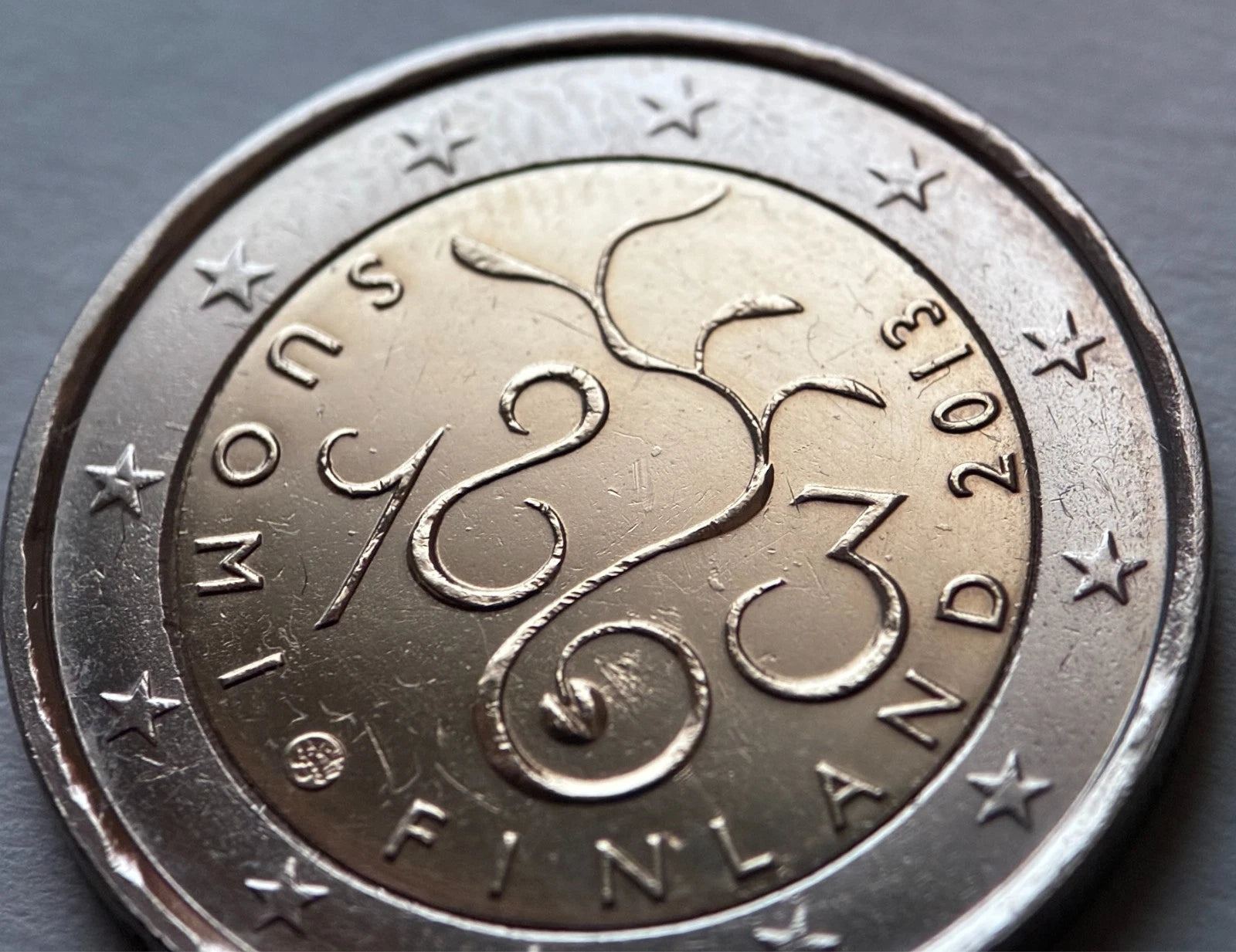 2 Euro 2013 | Finnland | 150. Jahrestag der 1. Sitzung des Parlaments | Bi-Metall Münze