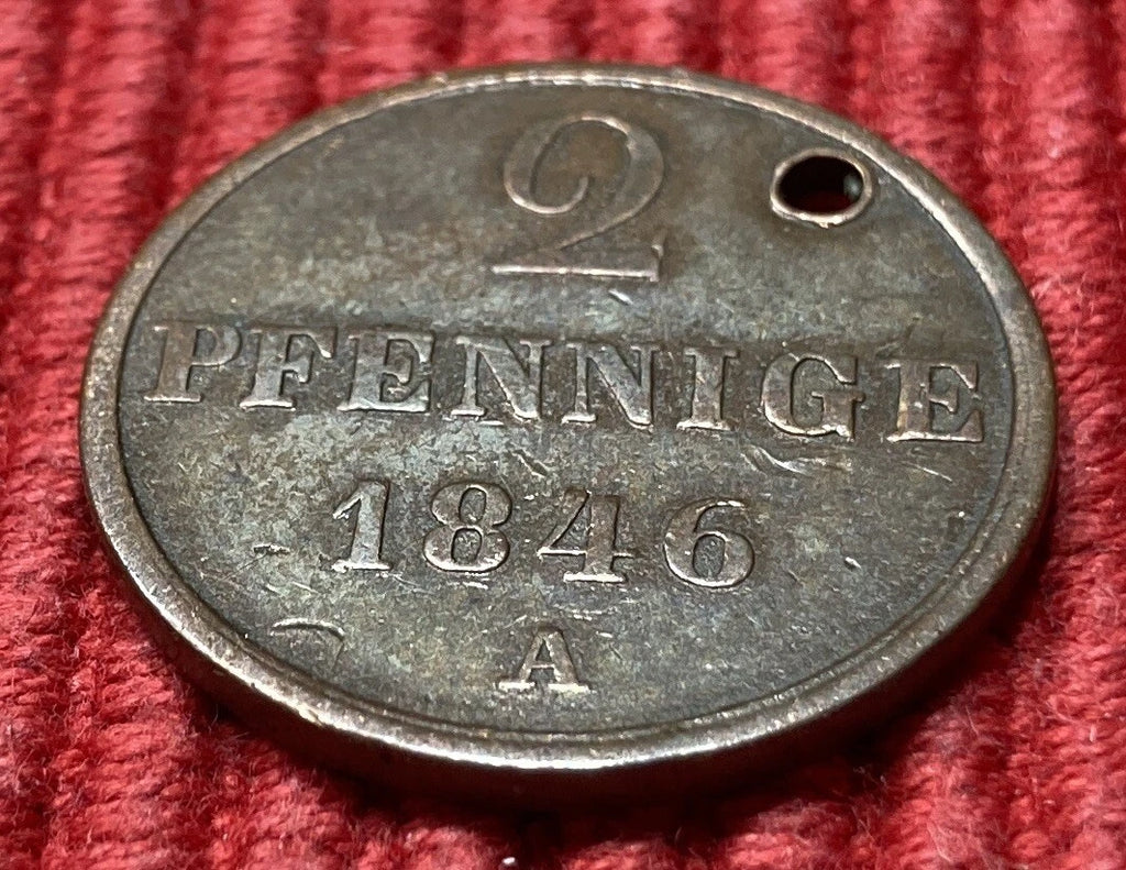2 Pfennige 1846 A | Königreich Hannover | Ernst August I. | Kupfer-Münze