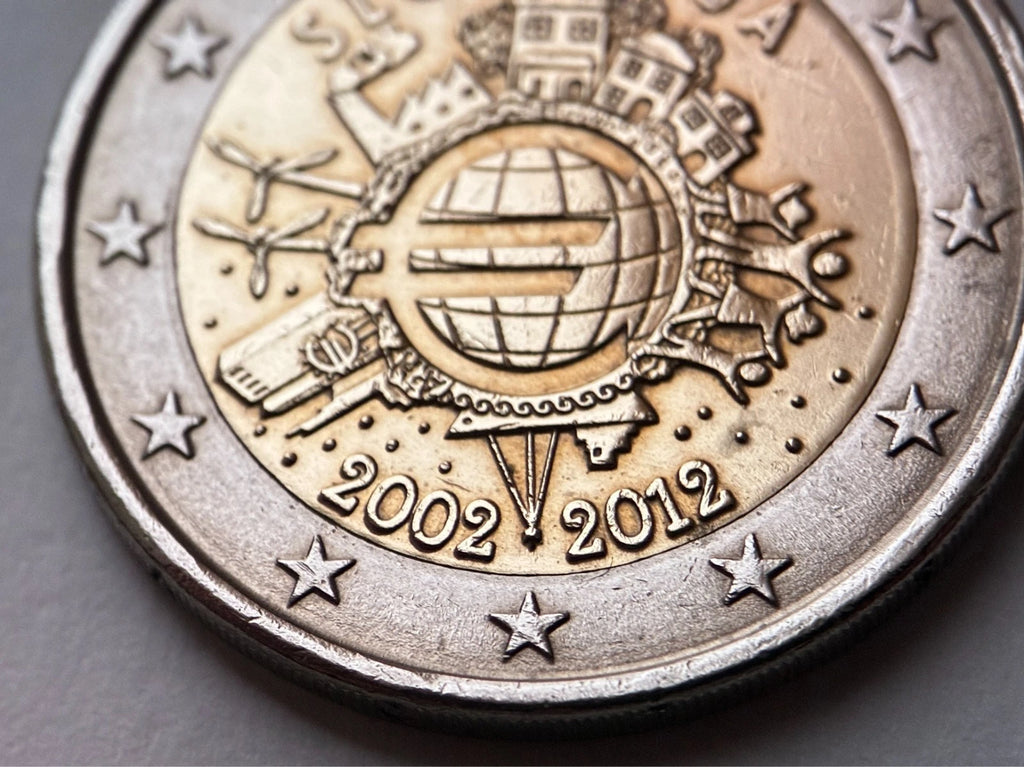 2 Euro 2012 | Slowenien | 10 Jahre Einführung des Euro (WWU) | Bi-Metall Gedenkmünze | schön