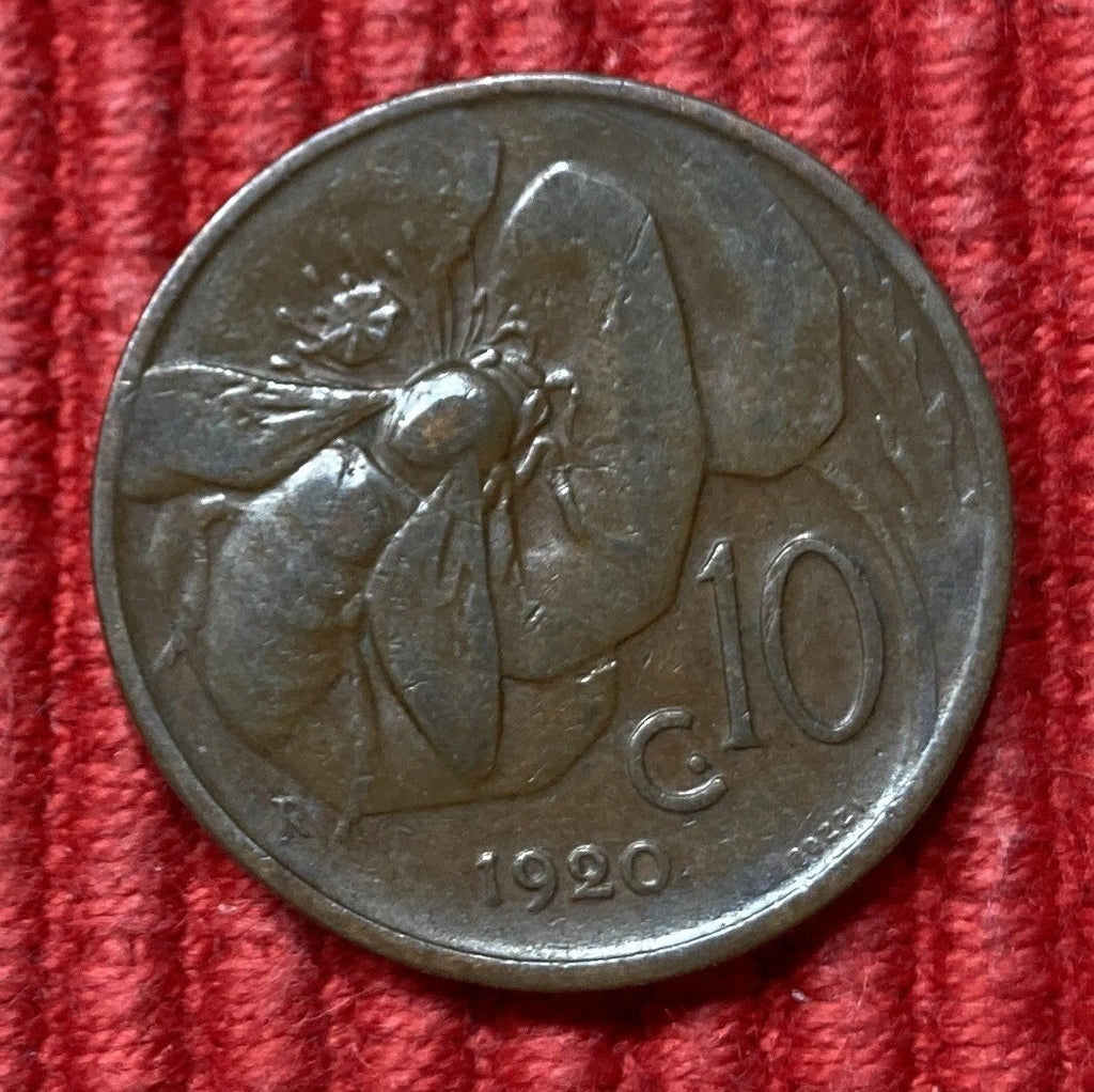 10 Centesimi 1920 R | Italien | König Vittorio Emanuele III. | Kupfer | Historische Münze