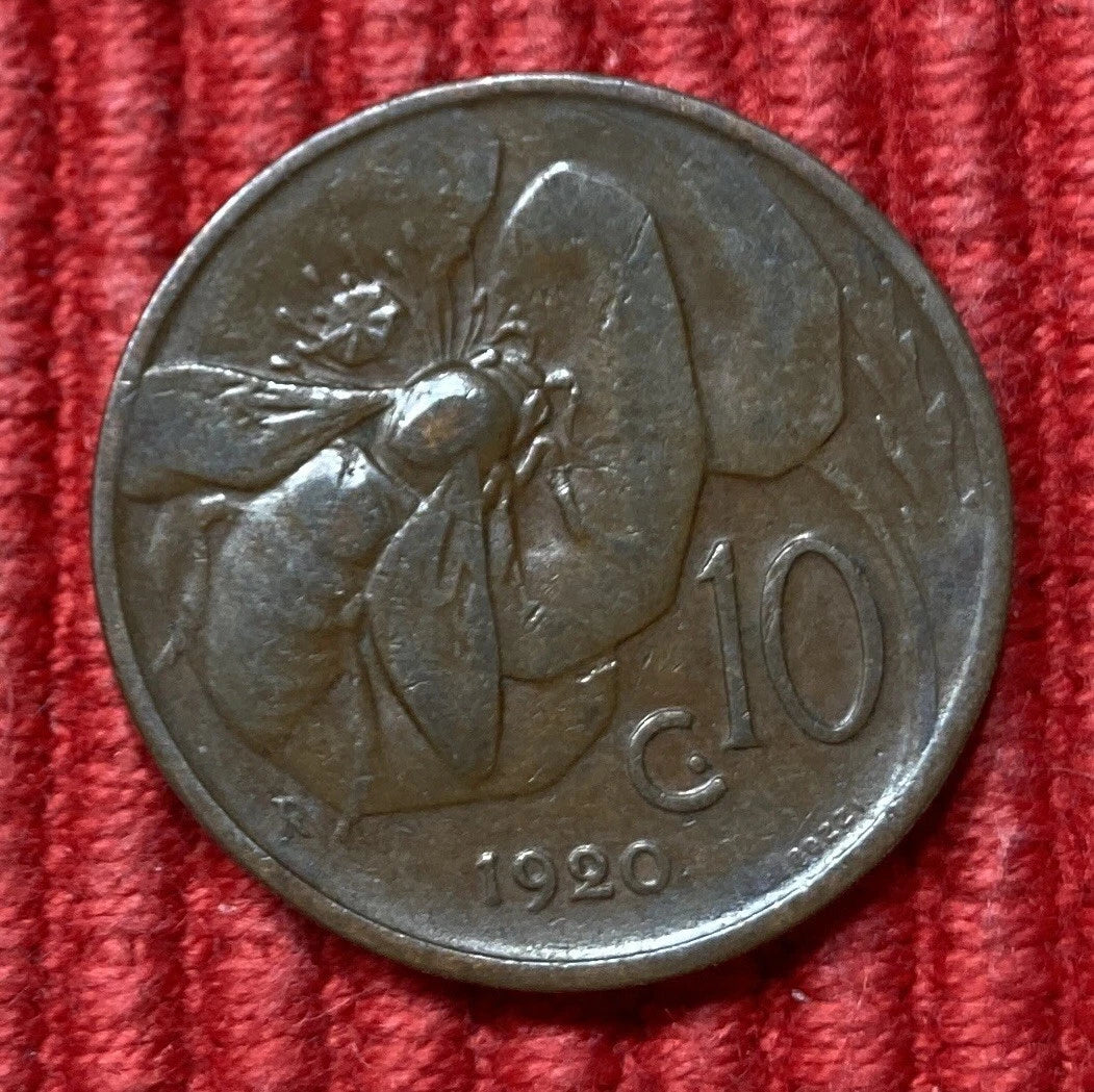 10 Centesimi 1920 R | Italien | König Vittorio Emanuele III. | Kupfer | Historische Münze