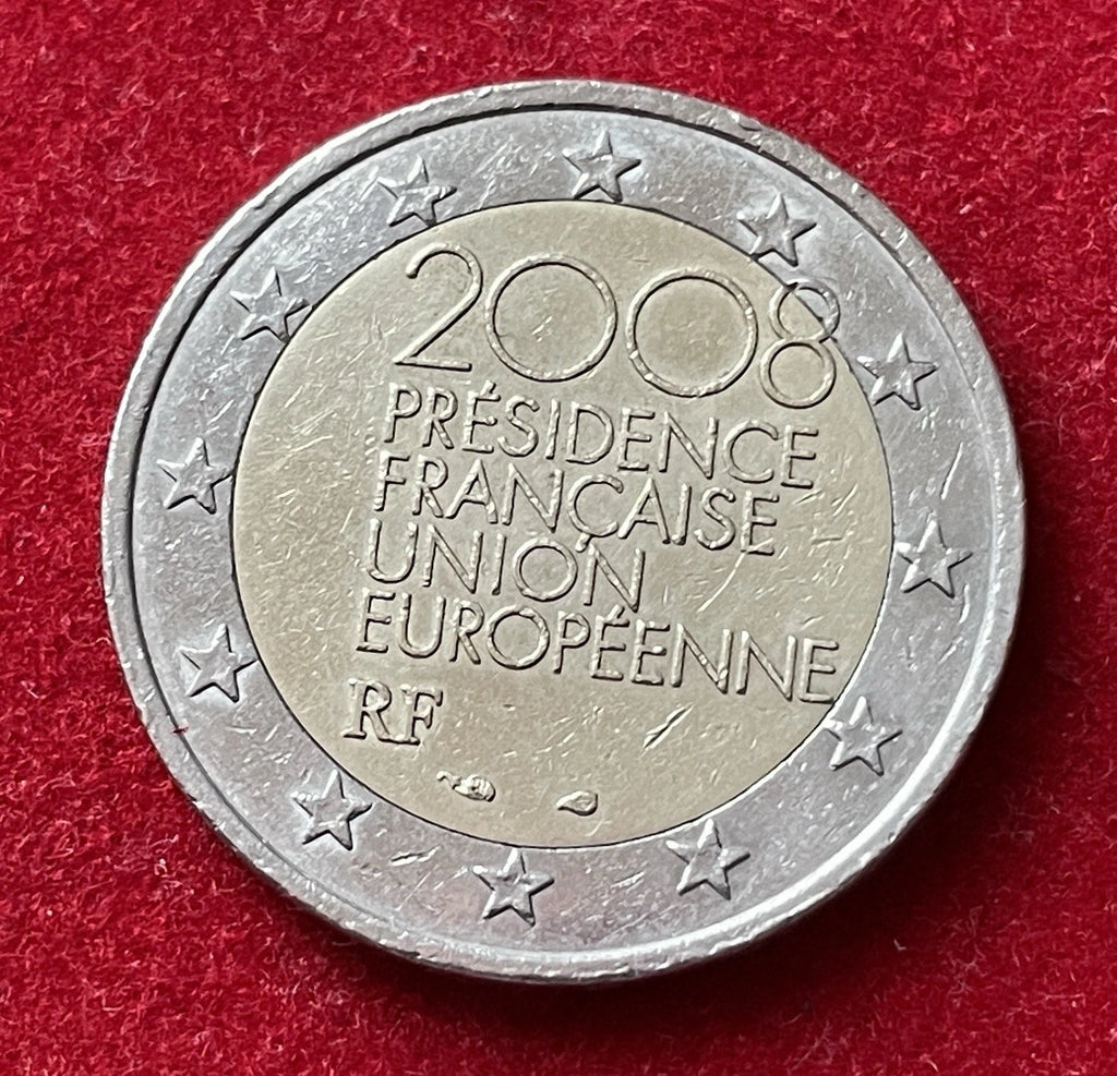 2 Euro 2008 | Frankreich | Présidence française Union européenne RF | Bi-Metall Gedenkmünze | Sehr schön
