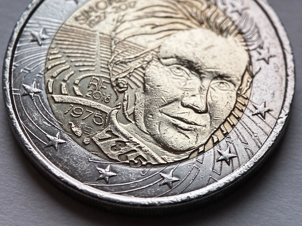 2 Euro 2018 | Frankreich | Simone Veil | Bi-Metall Gedenkmünze | schön