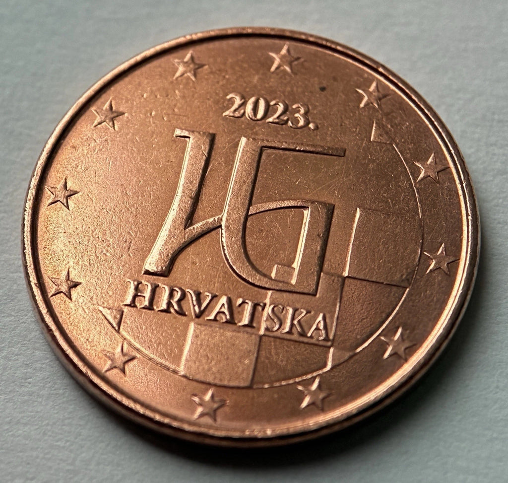 5 Cent 2023 | Kroatien | HRVATSKA | Münze aus Verkupfertem Stahl | sehr schön