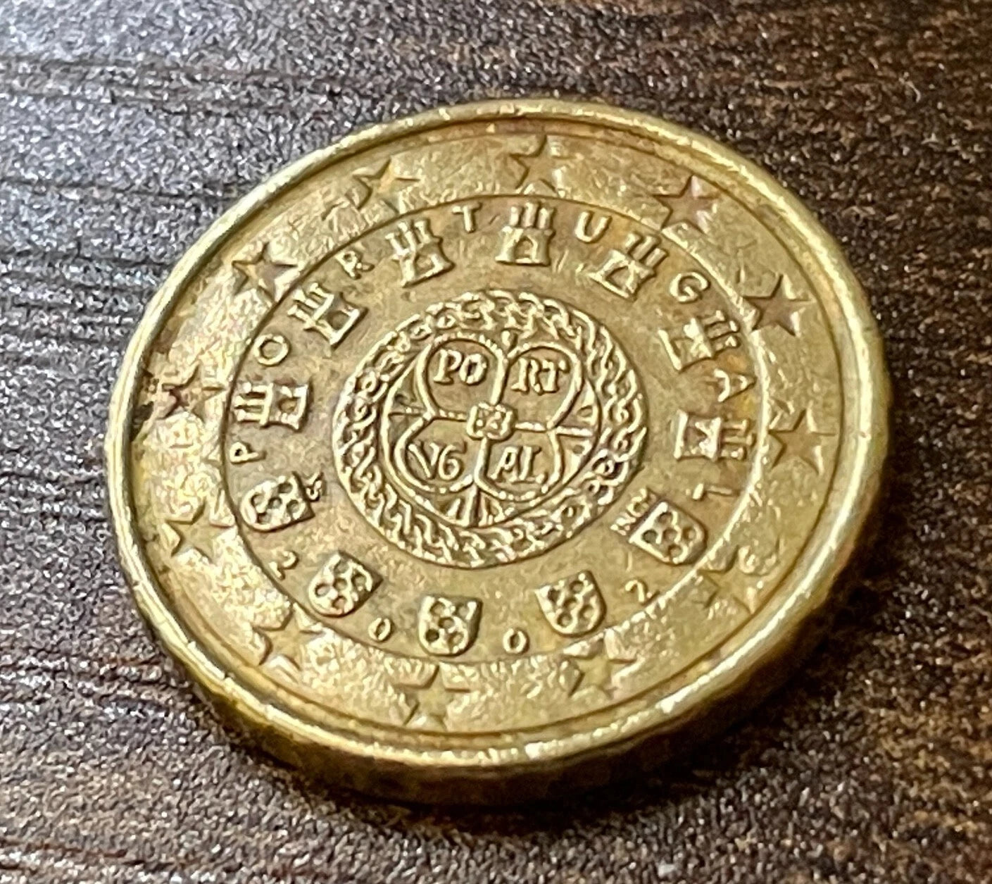 10 Cent 2002 | Portugal | sieben Burgen & fünf Wappen | Nordisches Gold Münze