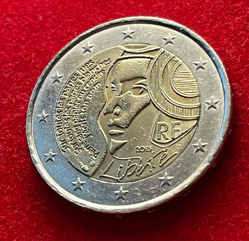 2 Euro 2015 | Frankreich | 225 Jahre Föderationsfest | Bi-Metall Gedenkmünze | Sehr schön