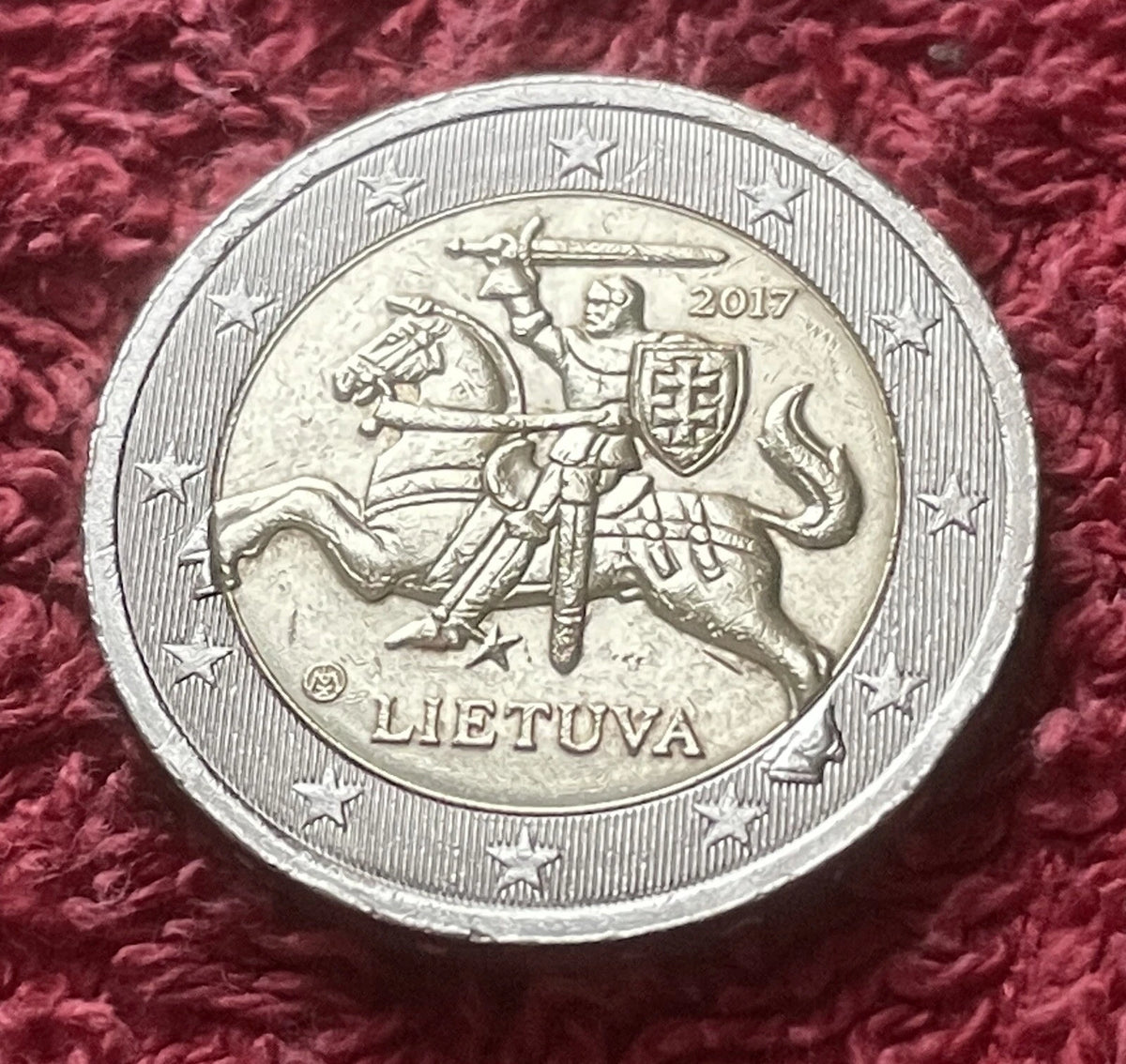 2 Euro 2017 | Litauen | Vytis Ritter | Bi-Metall Münze | schön