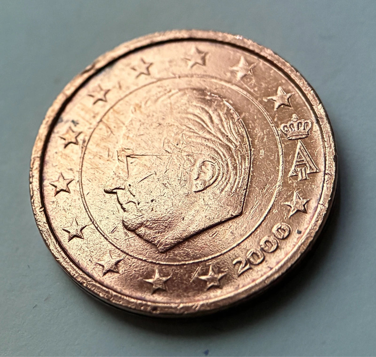 2 Cent 2000 | Belgien | König Albert II. | Münze aus verkupfertem Stahl