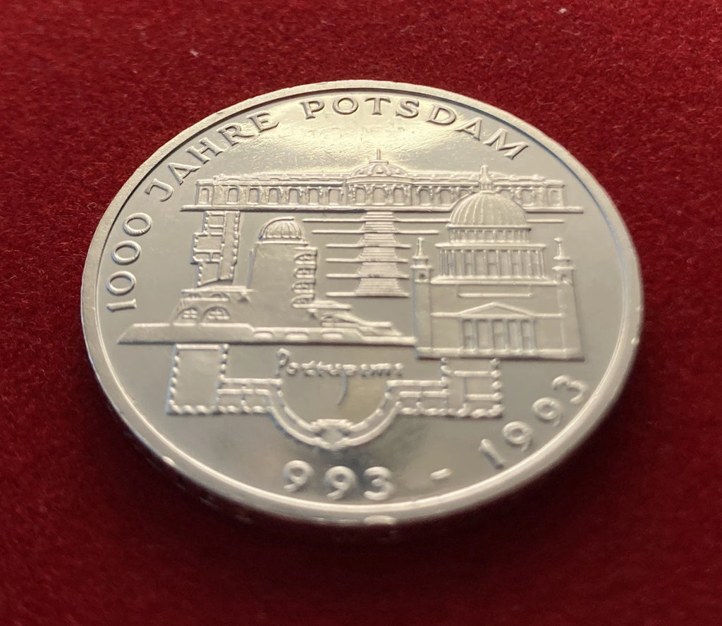 10 Deutsche Mark 1993 F | Bundesrepublik Deutschland | 1000 Jahre Potsdam | 625er Silbermünze | vorzüglich