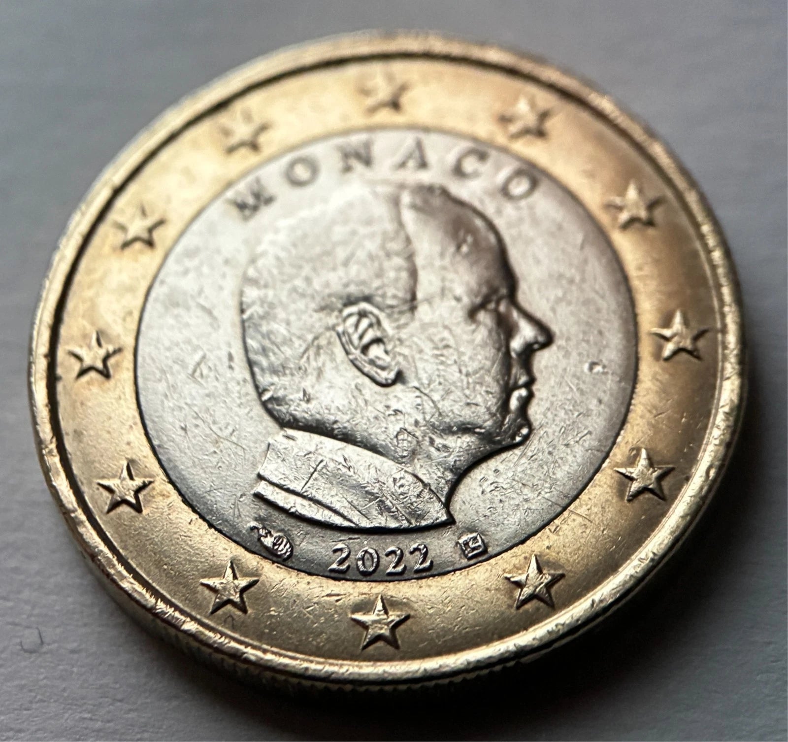 1 Euro 2022 | Monaco | Albert II. | Bi-Metall Münze