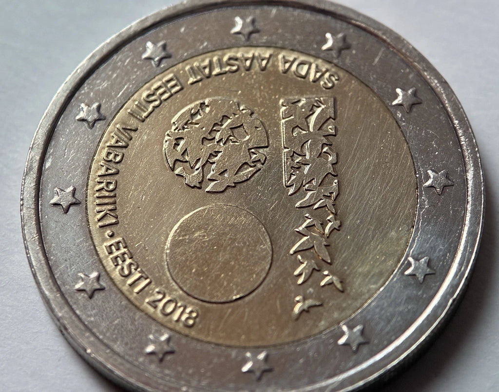 2 Euro 2018 | Estland | 100 Jahre Republik Estland | Bi-Metall Münze