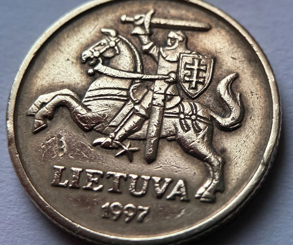 20 Centų 1997 | Litauen | Vytis Ritter | Nickel-Messing Münze | schön