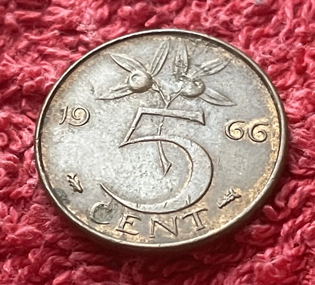 5 Cent 1966 | Niederlande | Königin Juliana | Münze aus Bronze | sehr schön