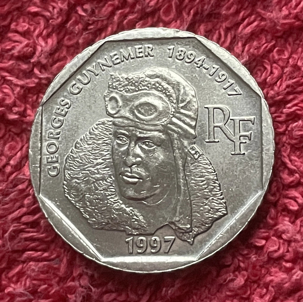 2 Francs 1997 | Frankreich | Georges Guynemer | 80. Todestag | Nickel Münze | schön