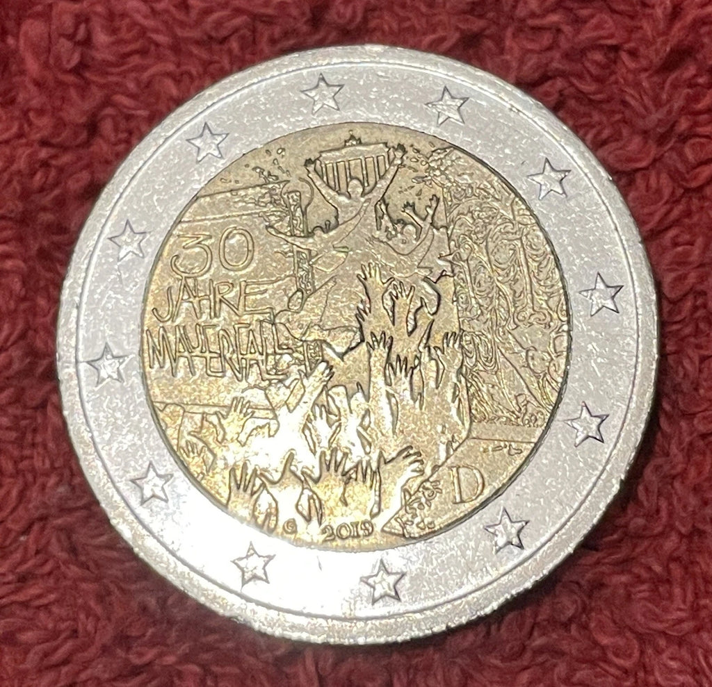 2 Euro 2019 G | Deutschland | 30 Jahre Mauerfall | Bi-Metall Gedenkmünze | sehr schön