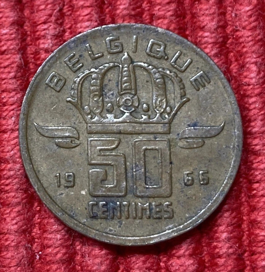 50 Centimes 1966 | Belgien | BELGIQUE | Bronze Münze | schön