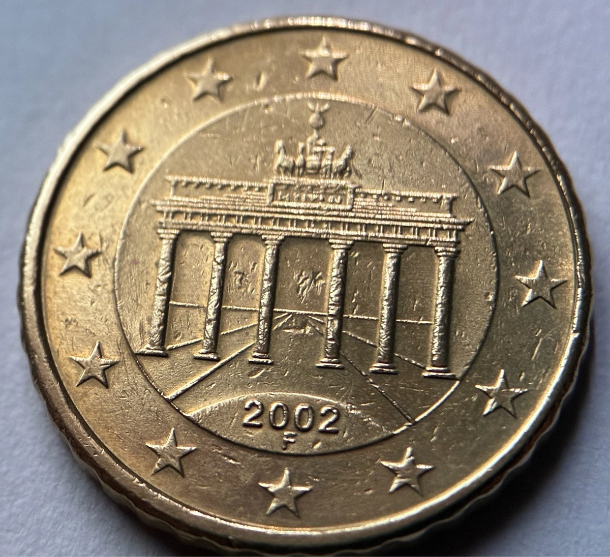 10 Cent 2002 F | Deutschland | Brandenburger Tor | Nordisches Gold Münze