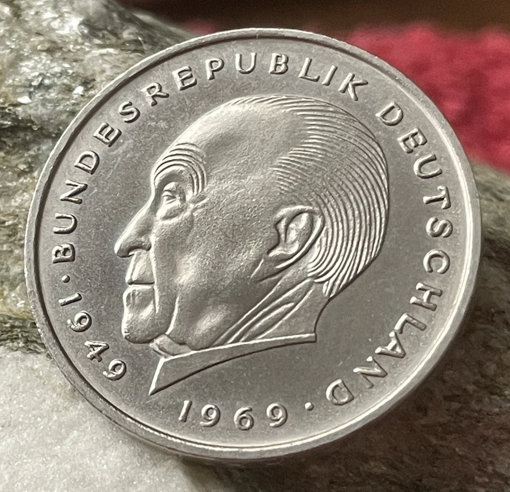2 Deutsche Mark 1971 G | Bundesrepublik Deutschland | Konrad Adenauer | Kupfer-Nickel Gedenkmünze | vorzüglich
