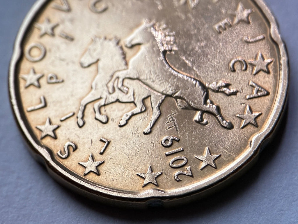 20 Cent 2019 | Slowenien | Lipizzaner Pferde | Nordisches Gold Münze | schön